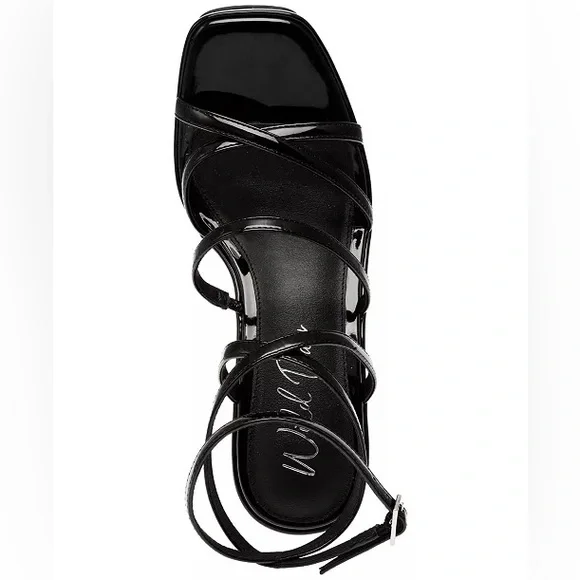 Merina Strappy Black Platform Wedge Sandals, NIB - Picture 4 of 5